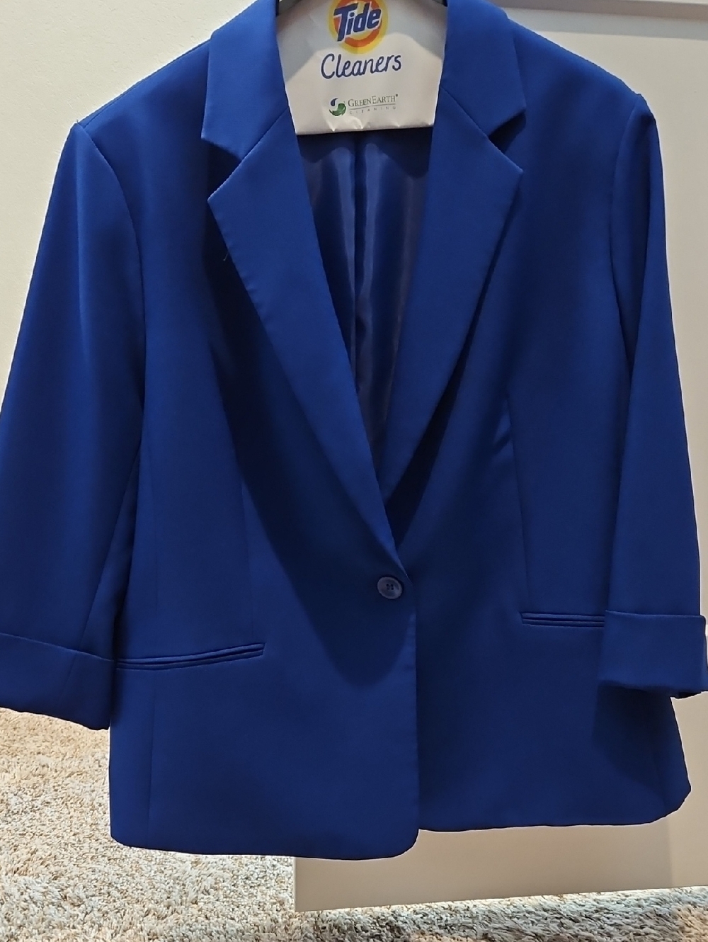 Women's Royal Blue Single-Button Blazer